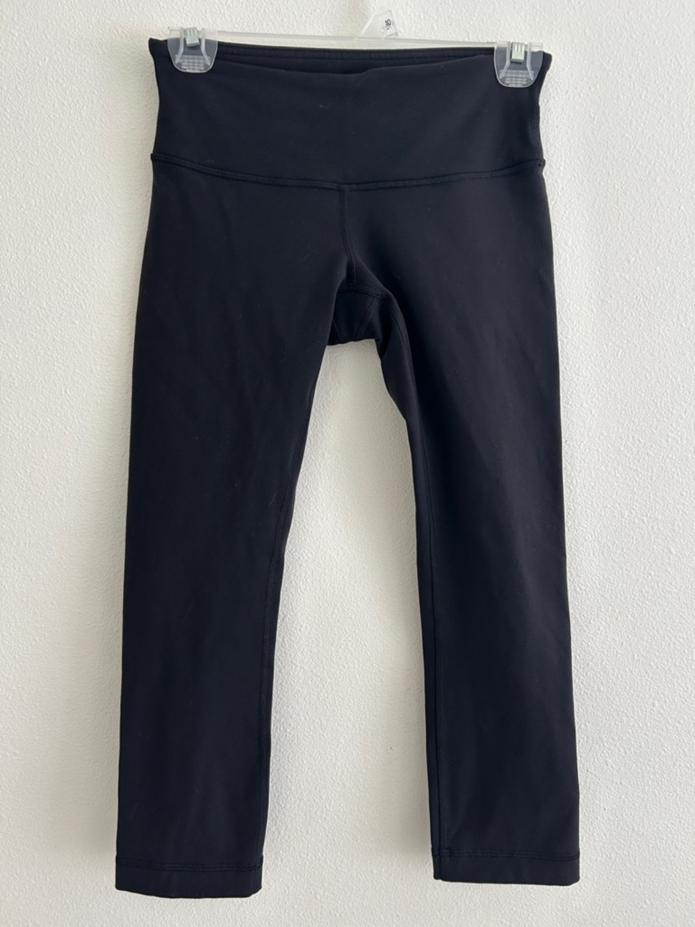 Lululemon Full On Luon Mid Rise Crop Black Leggings